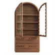Rory 76 Inch Arched Kitchen Pantry Cabinet in Walnut