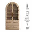 Rory 76 Inch Arched Kitchen Pantry Cabinet in Light Oak