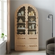 Rory 76 Inch Arched Kitchen Pantry Cabinet in Light Oak
