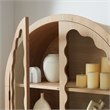 Rory 76 Inch Arched Kitchen Pantry Cabinet in Light Oak