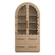 Rory 76 Inch Arched Kitchen Pantry Cabinet in Light Oak