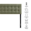 Lily Upholstered Full Size Headboard in Leaf