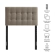 Lily Upholstered Twin Size Headboard in Taupe