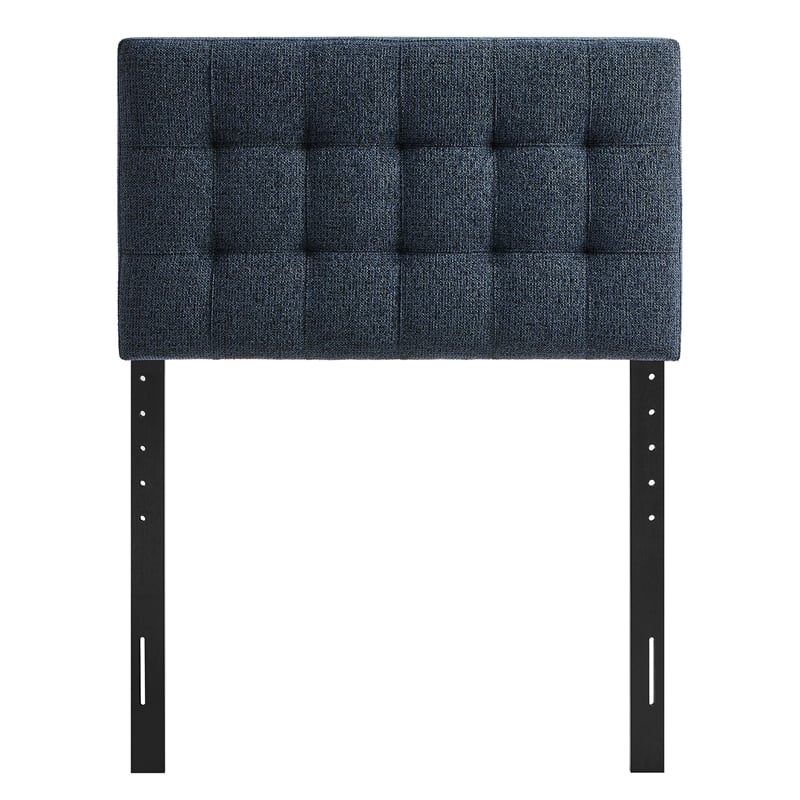 Lily Upholstered Twin Size Headboard in Navy
