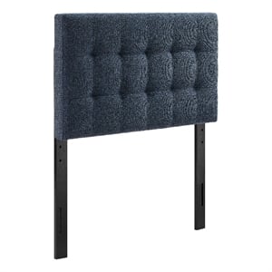 Lily Upholstered Twin Size Headboard in Navy