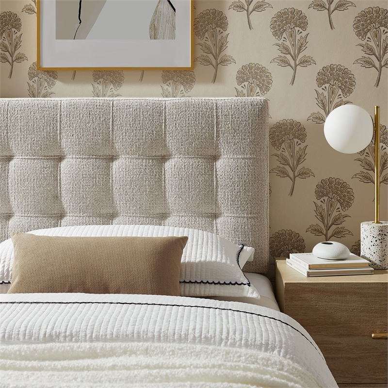 Lily Upholstered Twin Size Headboard in Dove
