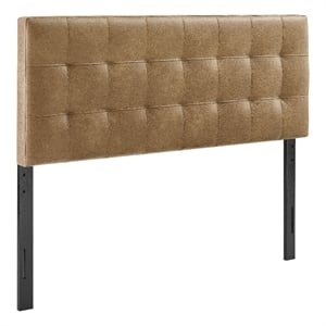 Lily Vegan Leather King Size Headboard in Toast