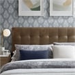 Lily Vegan Leather King Size Headboard in Mushroom