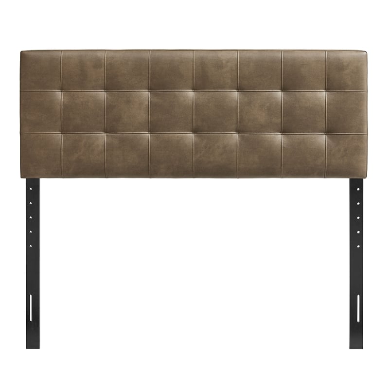 Lily Vegan Leather King Size Headboard in Mushroom