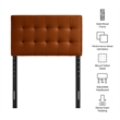 Lily Stain-Resistant Performance Velvet Twin Size Headboard in Rust