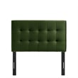 Lily Stain-Resistant Performance Velvet Twin Size Headboard in Moss Green