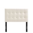 Lily Stain-Resistant Performance Velvet Twin Size Headboard in Alabaster