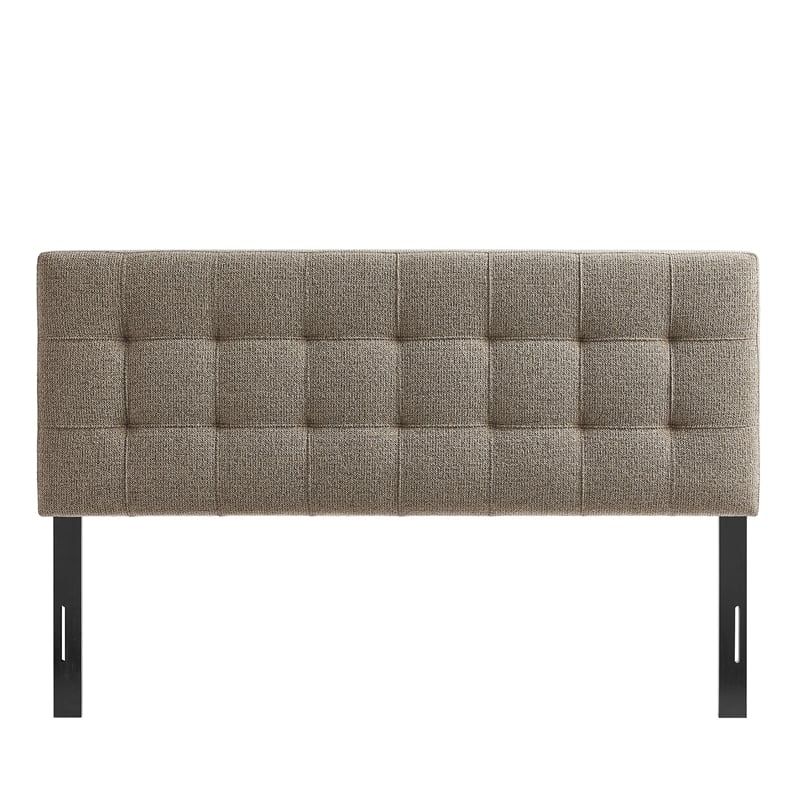 Lily Upholstered King Size Headboard in Taupe