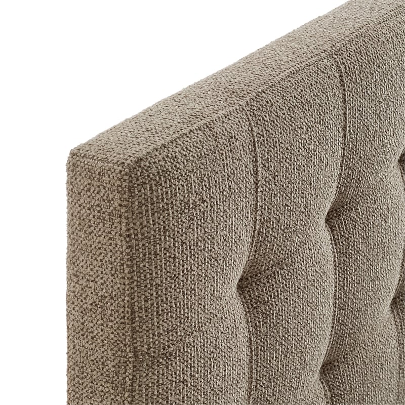 Lily Upholstered King Size Headboard in Taupe