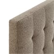 Lily Upholstered King Size Headboard in Taupe