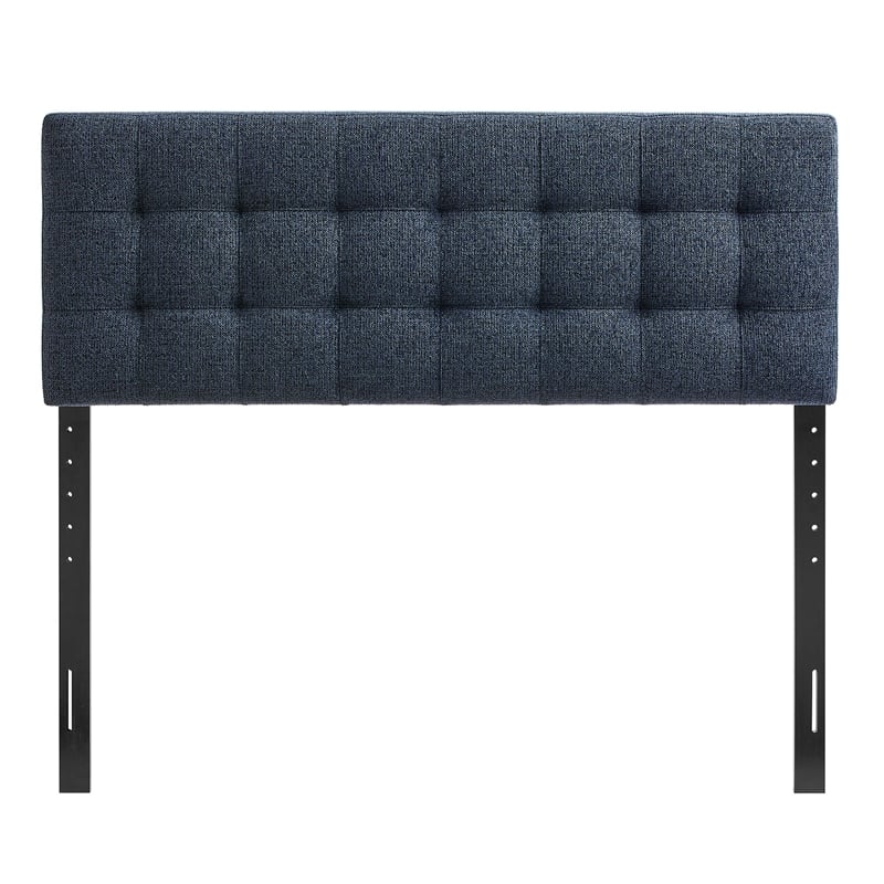 Lily Upholstered King Size Headboard in Navy