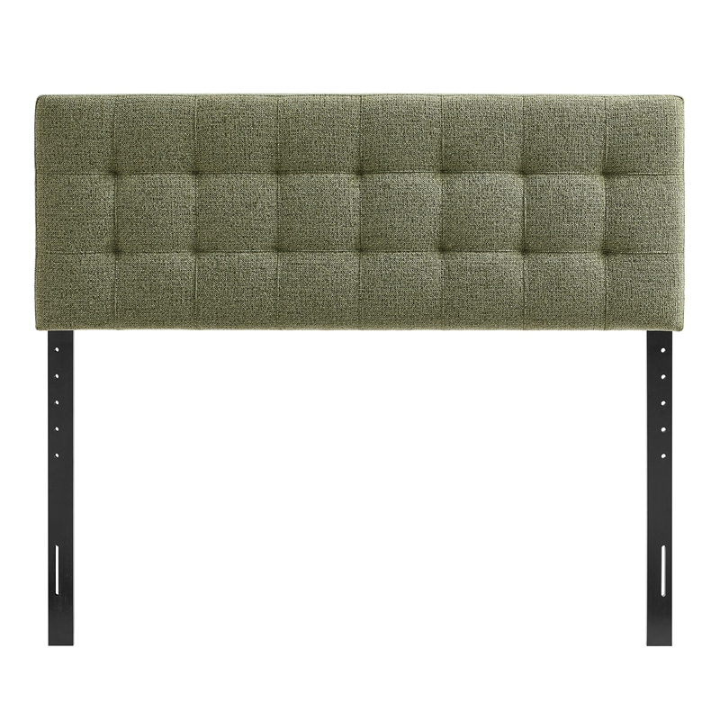 Lily Upholstered King Size Headboard in Leaf