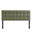 Lily Upholstered King Size Headboard in Leaf
