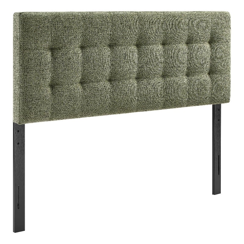 Lily Upholstered King Size Headboard in Leaf