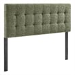 Lily Upholstered King Size Headboard in Leaf