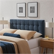 Lily Upholstered Queen Size Headboard in Navy