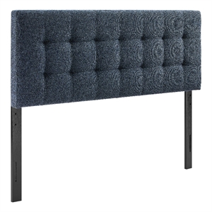 Lily Upholstered Queen Size Headboard in Navy