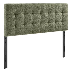 Lily Upholstered Queen Size Headboard in Leaf