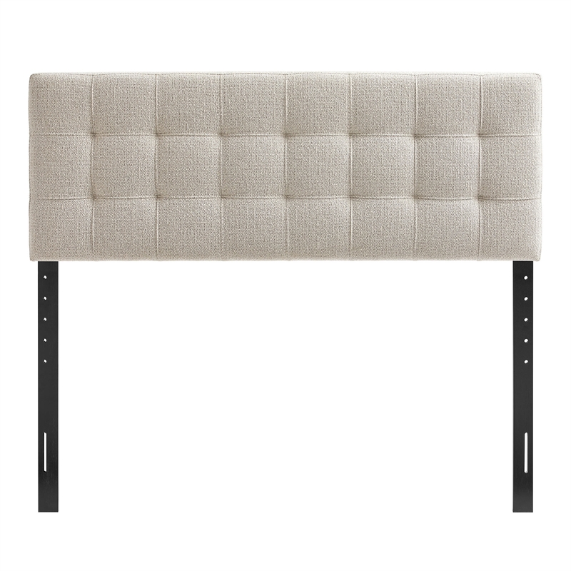 Lily Upholstered Queen Size Headboard in Dove