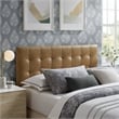 Lily Vegan Leather Queen Size Headboard in Toast