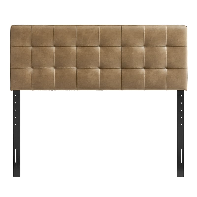 Lily Vegan Leather Queen Size Headboard in Toast