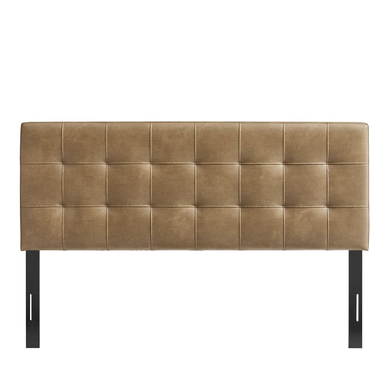 Lily Vegan Leather Full Size Headboard in Toast