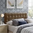 Lily Vegan Leather Full Size Headboard in Mushroom