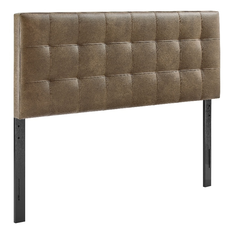 Lily Vegan Leather Full Size Headboard in Mushroom