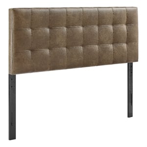 Lily Vegan Leather Full Size Headboard in Mushroom