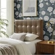 Lily Vegan Leather Twin Size Headboard in Mushroom