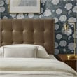 Lily Vegan Leather Twin Size Headboard in Mushroom