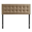 Lily Stain-Resistant Performance Velvet King Size Headboard in Taupe