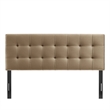 Lily Stain-Resistant Performance Velvet King Size Headboard in Taupe