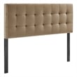 Lily Stain-Resistant Performance Velvet King Size Headboard in Taupe