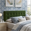 Lily Stain-Resistant Performance Velvet King Size Headboard in Moss Green