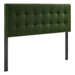 Lily Stain-Resistant Performance Velvet King Size Headboard in Moss Green