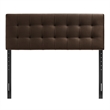 Lily Stain-Resistant Performance Velvet King Size Headboard in Chocolate Brown