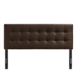 Lily Stain-Resistant Performance Velvet King Size Headboard in Chocolate Brown