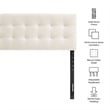 Lily Stain-Resistant Performance Velvet King Size Headboard in Alabaster