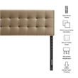 Lily Stain-Resistant Performance Velvet Queen Size Headboard in Taupe