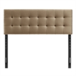 Lily Stain-Resistant Performance Velvet Queen Size Headboard in Taupe