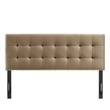 Lily Stain-Resistant Performance Velvet Queen Size Headboard in Taupe