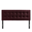 Lily Stain-Resistant Performance Velvet Queen Size Headboard in Mulberry