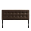 Lily Stain-Resistant Performance Velvet Queen Size Headboard in Chocolate Brown