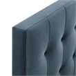 Lily Stain-Resistant Performance Velvet Queen Size Headboard in Cadet Blue